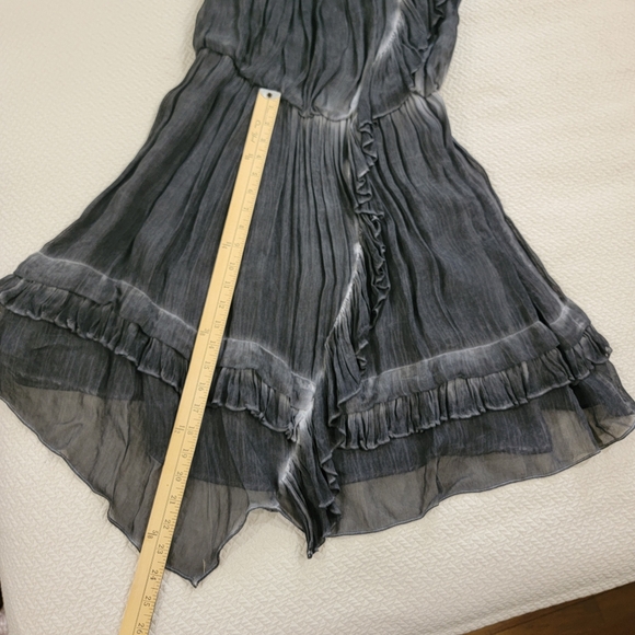 Free People Aphrodite Black Ruffled Dress Size Large Tie Dye Sundress - Picture 6 of 12